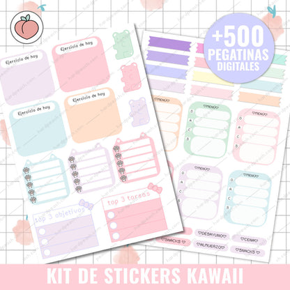 KIT DE STICKERS KAWAII | PEGATINAS DIGITALES