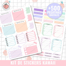 Load image into Gallery viewer, KAWAII STICKER KIT | DIGITAL STICKERS - Spanish version
