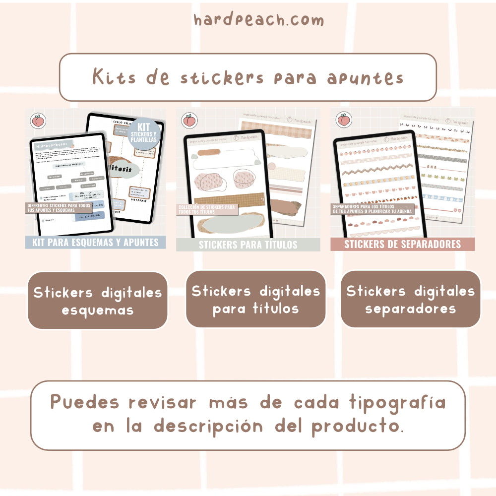 KIT PARA ESTUDIANTES: Crea cuadernos digitales infinitos y añade stickers en tus apuntes