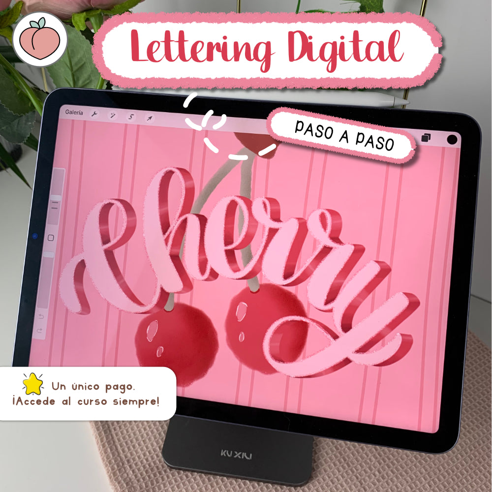 CURSO DE LETTERING DIGITAL EN PROCREATE DE CERO A AVANZADO: Curso con lecciones paso a paso, técnicas, estilos, pinceles y recursos descargables