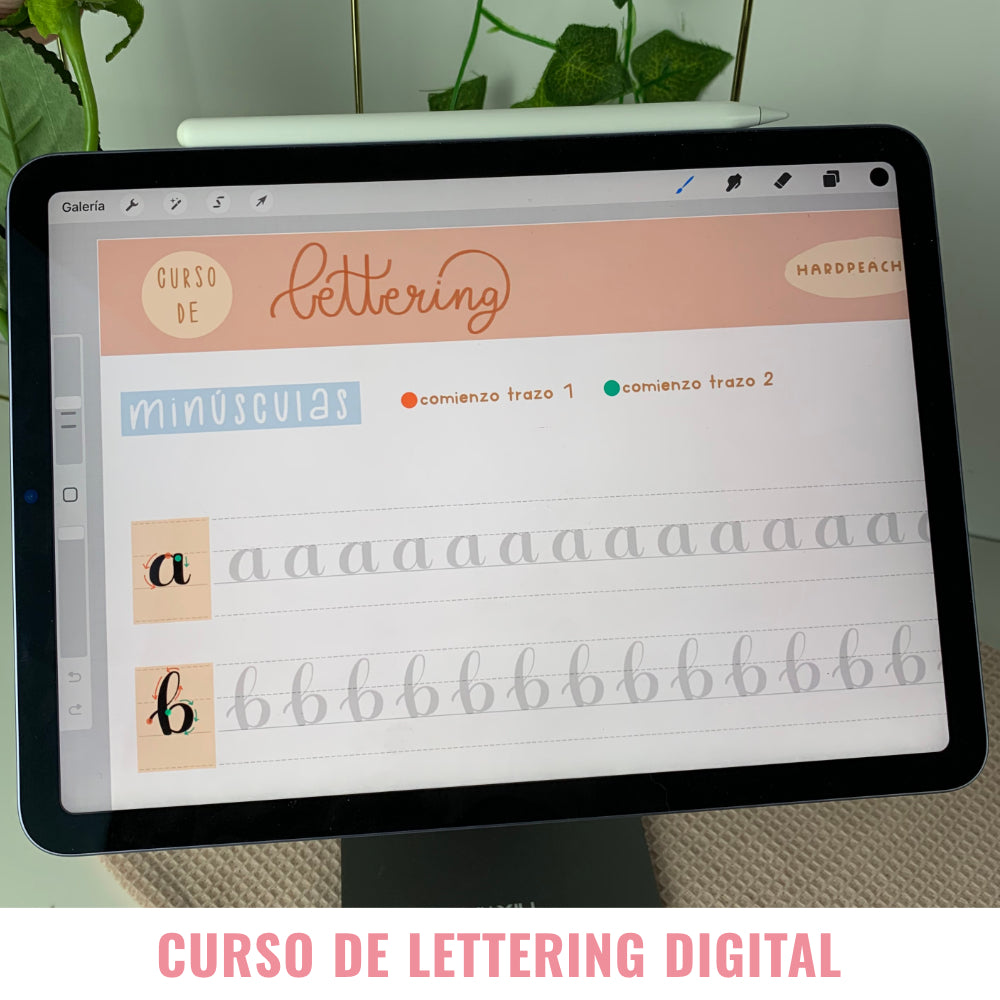 CURSO DE LETTERING DIGITAL EN PROCREATE DE CERO A AVANZADO: Curso con lecciones paso a paso, técnicas, estilos, pinceles y recursos descargables