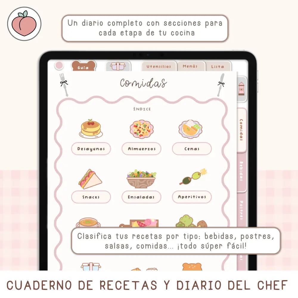 Libro de cocina digital para iPad y tablet