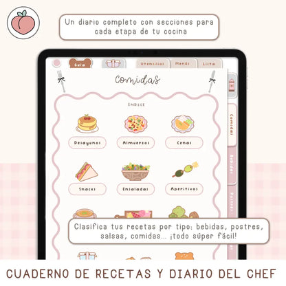Libro de cocina digital para iPad y tablet
