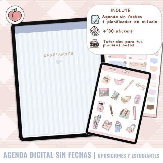 DIGITAL PLANNER FOR STUDENTS UNDATED | BLUE EDITION - Spanish version
