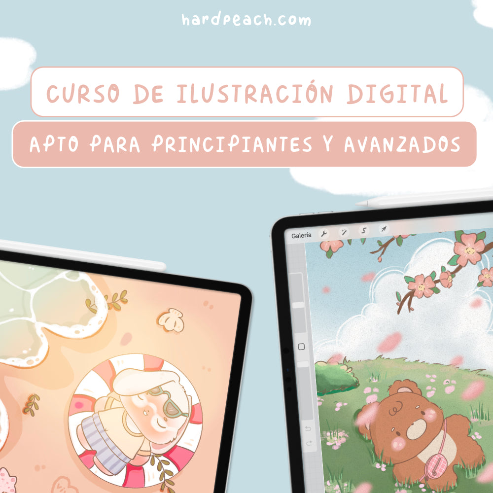 ILUSTRACIÓN DIGITAL DE MUNDOS KAWAII EN PROCREATE: Paisajes y personajes adorables | Curso completo con lecciones paso a paso, recursos y pinceles, principiantes y avanzados
