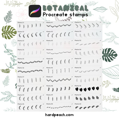 BOTANICAL BRUSHES - PROCREATE STAMPS
