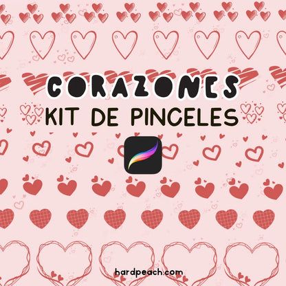 pinceles de corazones para procreate