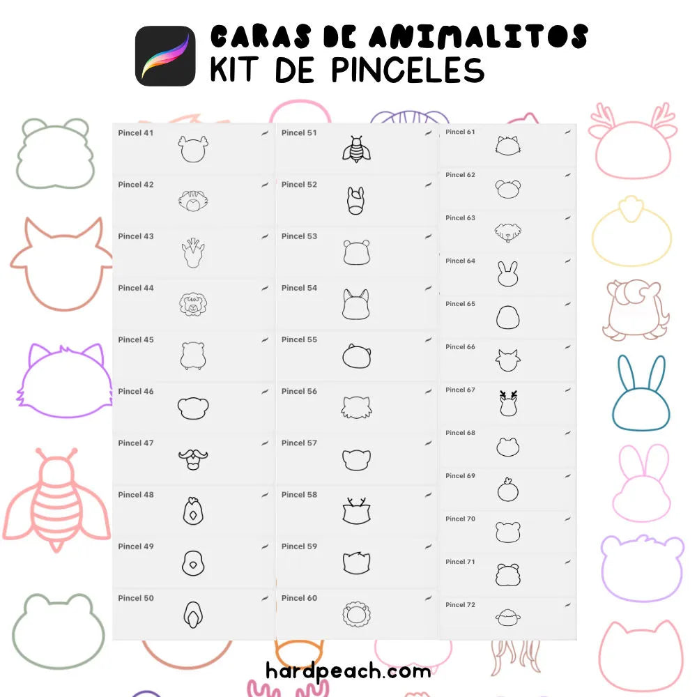 pinceles de mascotas para procreate