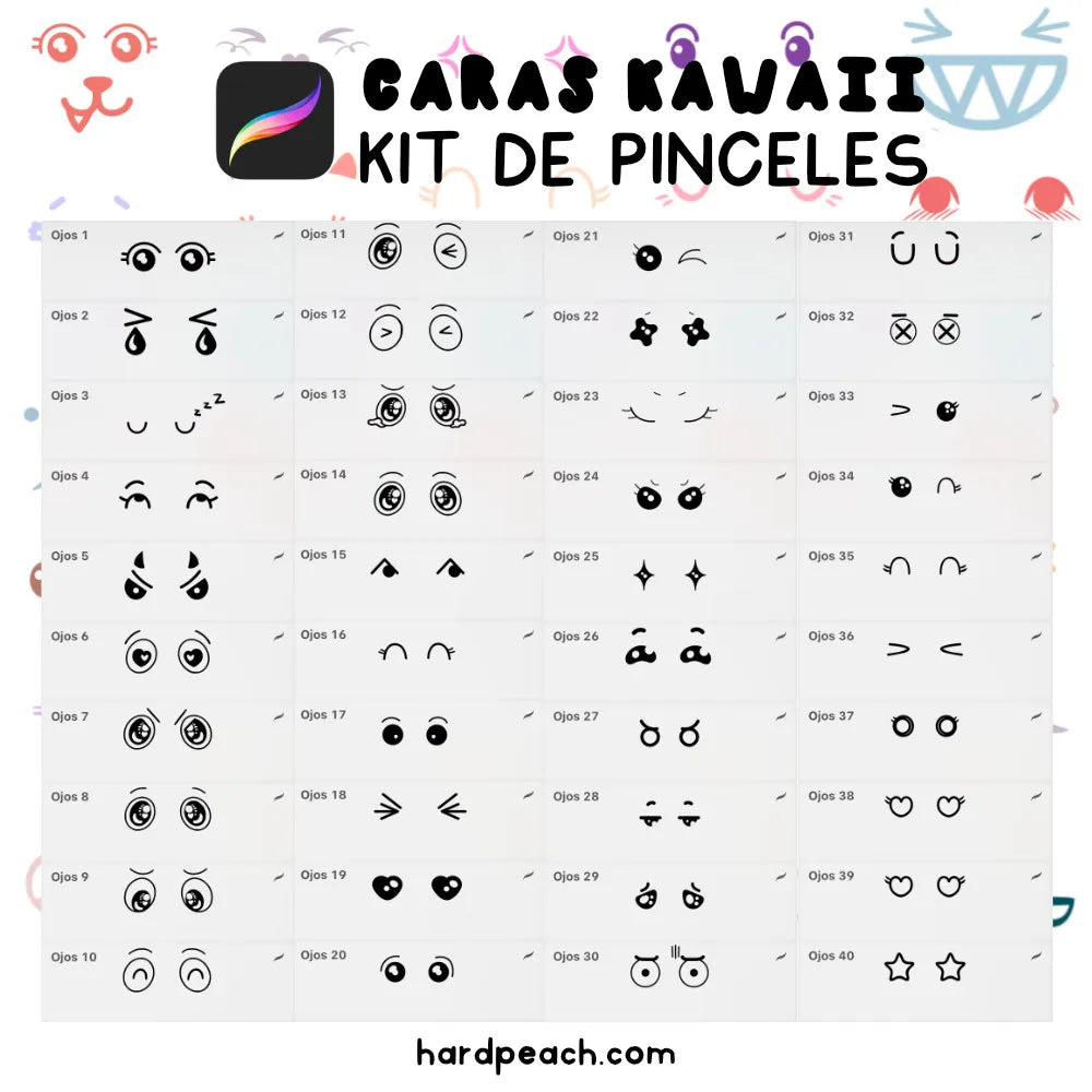 Pinceles de ojos para procreate