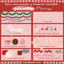 Cargar imagen en el visor de la galería, CREA POSTALES Y ETIQUETAS NAVIDEÑAS | CURSO PASO A PASO, PINCELES Y RECURSOS PARA PROCREATE
