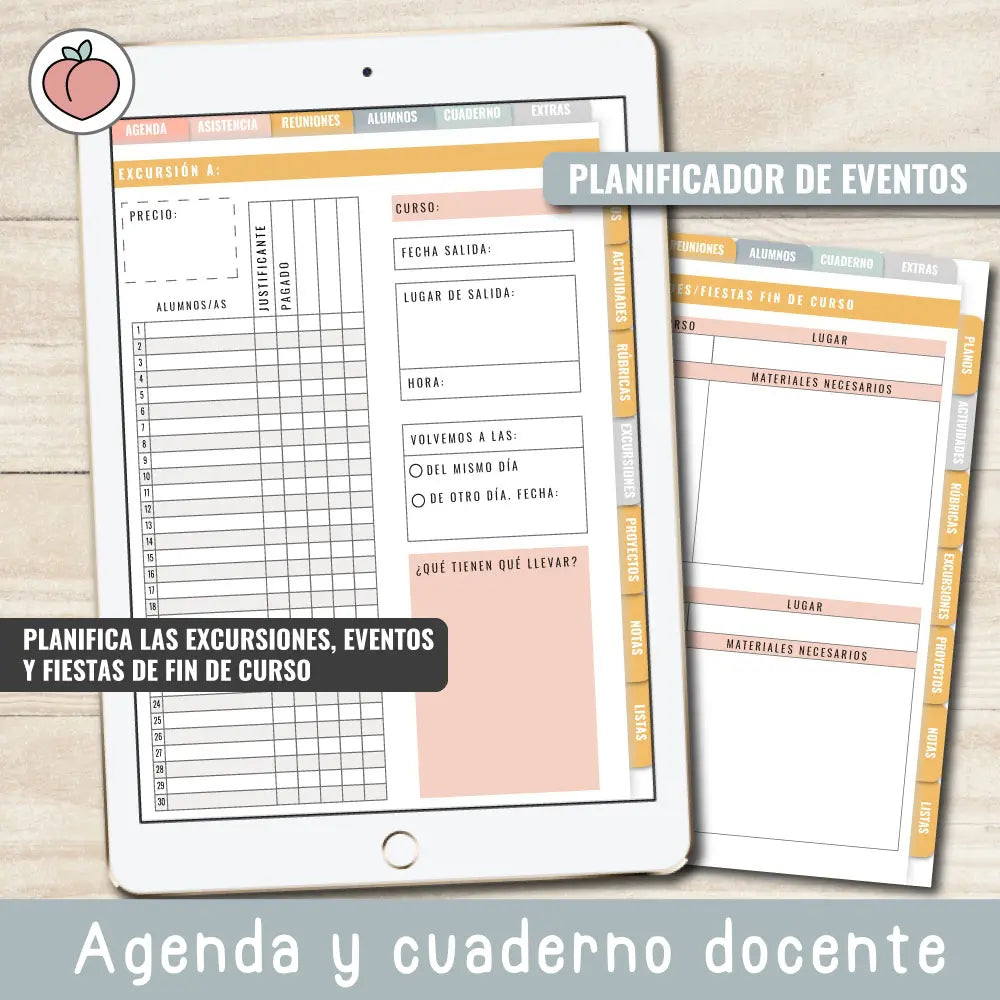 planificador de clases y eventos escolares
