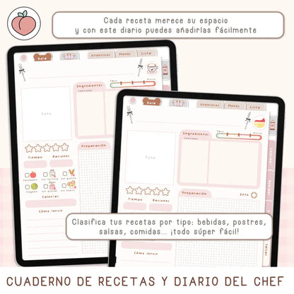 Planificador de recetas para iPad y tablets