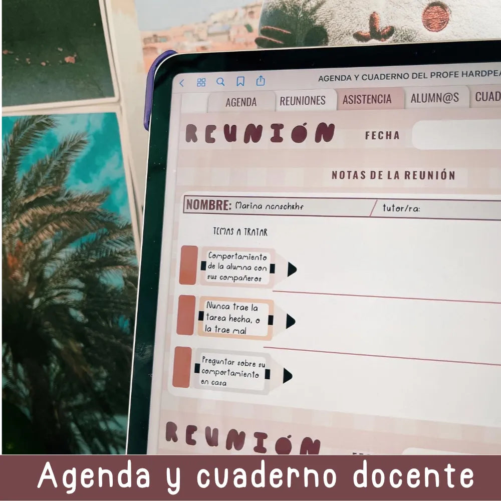 Planificador de reuniones del profesor