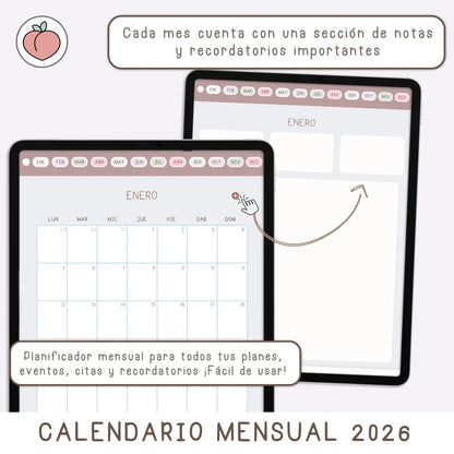 planificador digital vertical minimalista