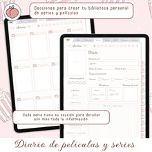 Load image into Gallery viewer, DIARIO DE PELÍCULAS Y SERIES DIGITAL
