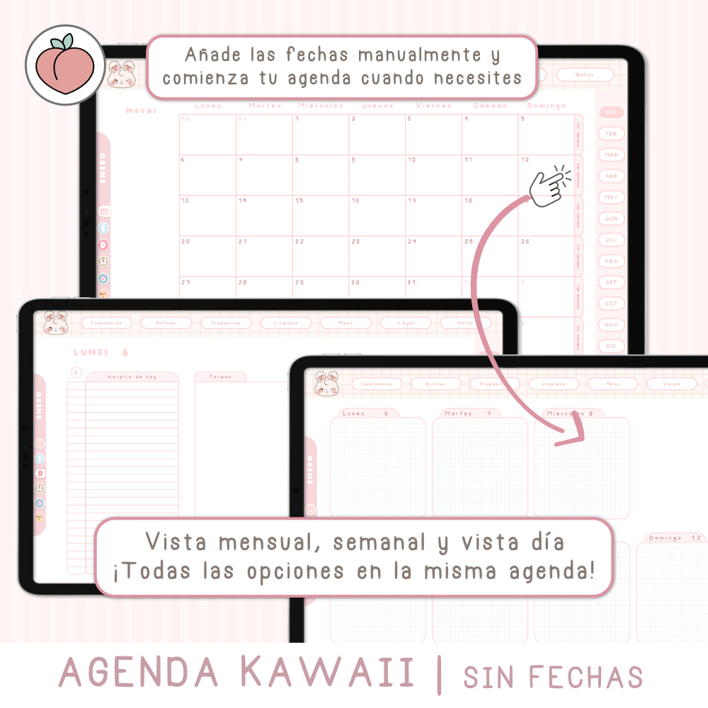 KAWAII DIGITAL PLANNER | UNDATED