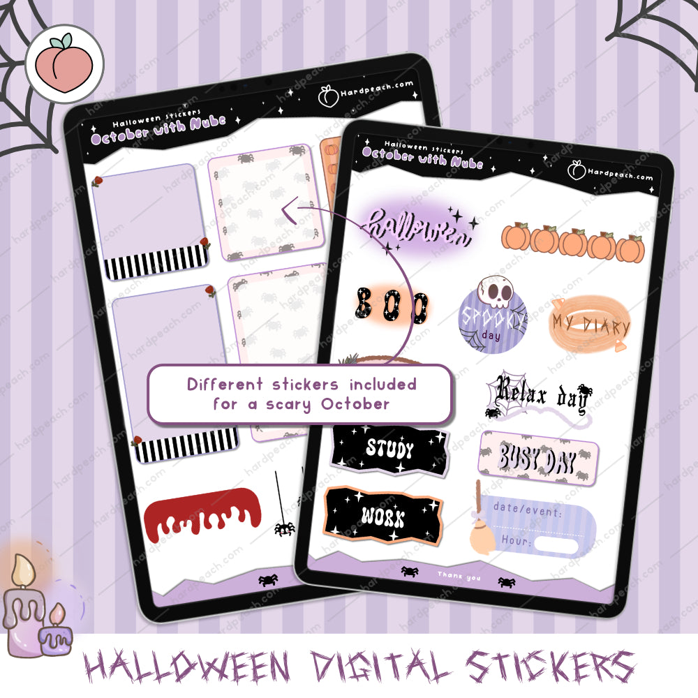 HALLOWEEN DIGITAL STICKERS | Versión en inglés