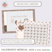 Load image into Gallery viewer, MONTHLY PLANNER - 2025 CALENDAR | PRINT VERSION  - Spanish version
