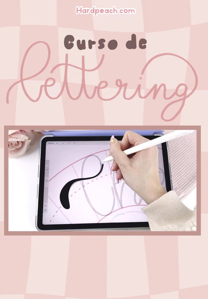 CURSO DE LETTERING DIGITAL EN PROCREATE DE CERO A AVANZADO: Curso con lecciones paso a paso, técnicas, estilos, pinceles y recursos descargables