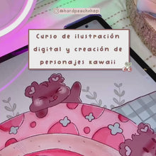 Cargar y reproducir el video en el visor de la galería, KIT COMPLETO DE CURSOS Y PINCELES PARA PROCREATE: ILUSTRACIÓN DIGITAL KAWAII, PAISAJES DE FANTASÍA, CREACIÓN DE PERSONAJES KAWAII, ACUARELA DIGITAL Y LETTERING DIGITAL + PINCELES
