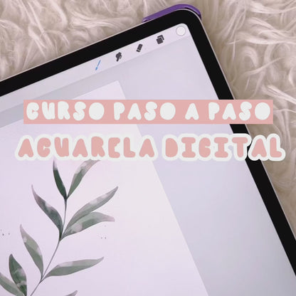 ACUARELA DIGITAL EN PROCREATE: CURSO COMPLETO PASO A PASO PARA PRINCIPIANTES Y AVANZADOS, PINCELES + RECURSOS INCLUIDOS