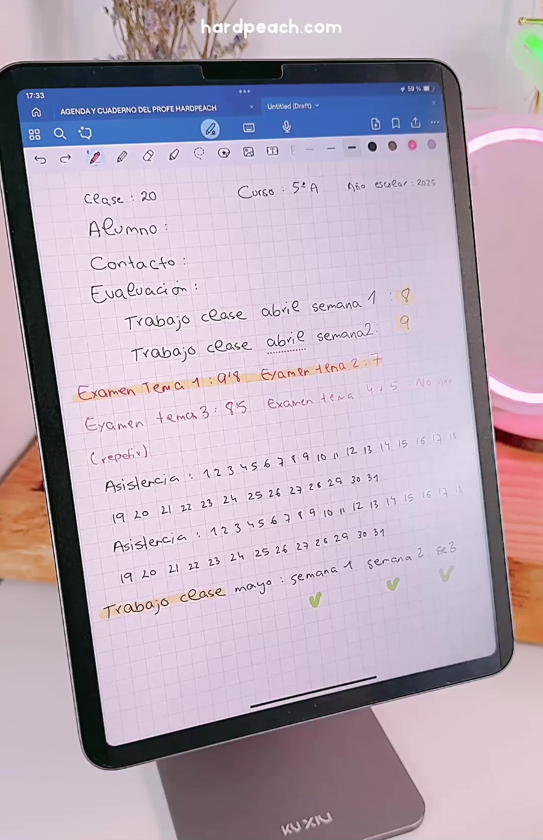 agenda docente digital todo en uno
