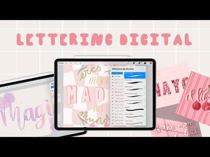 CURSO DE LETTERING DIGITAL EN PROCREATE DE CERO A AVANZADO: Curso con lecciones paso a paso, técnicas, estilos, pinceles y recursos descargables