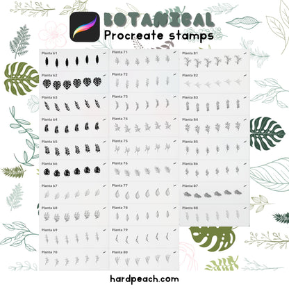 BOTANICAL BRUSHES - PROCREATE STAMPS