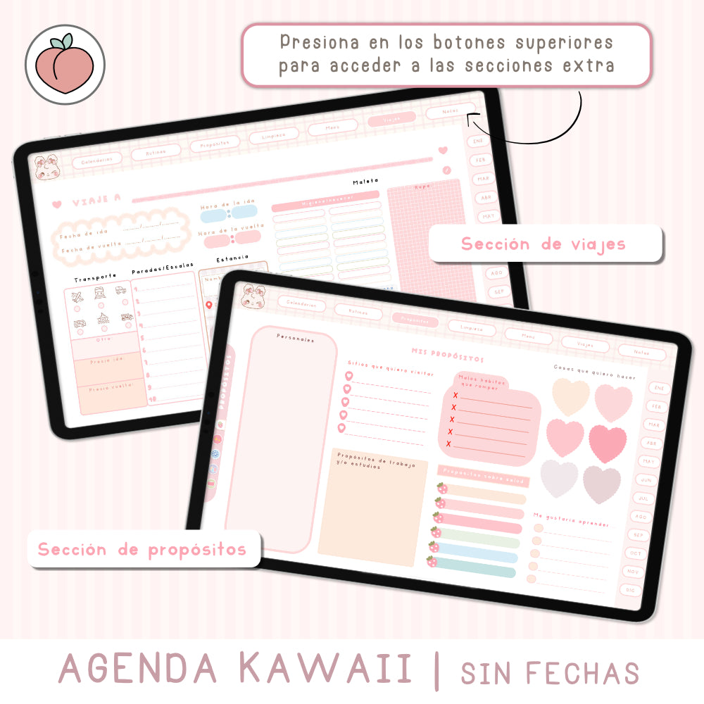 KAWAII DIGITAL PLANNER | UNDATED