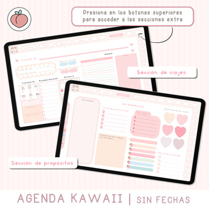 KAWAII DIGITAL PLANNER | UNDATED