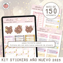 Cargar imagen en el visor de la galería, KIT DE STICKERS DIGITALES AÑO NUEVO 2025
