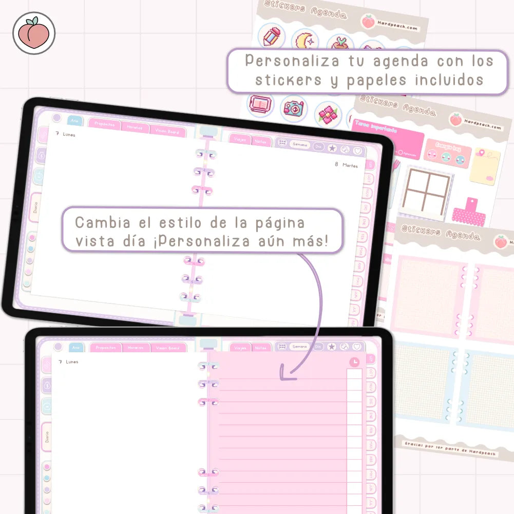 stickers para agenda digital pastel 2027