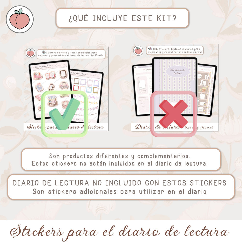 STICKERS DIGITALES EXTRA PARA EL DIARIO DE LECTURA: Organiza y personaliza tu seguimiento de libros