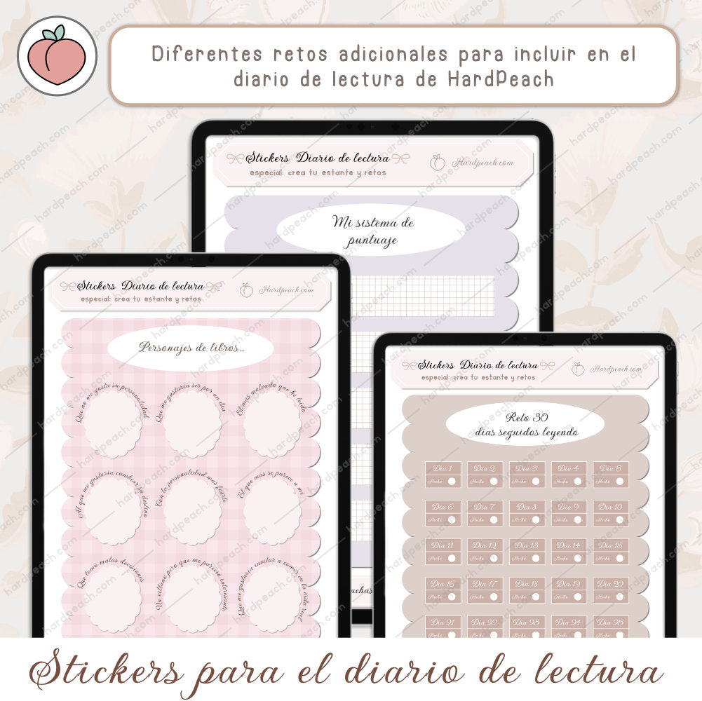 STICKERS DIGITALES EXTRA PARA EL DIARIO DE LECTURA: Organiza y personaliza tu seguimiento de libros