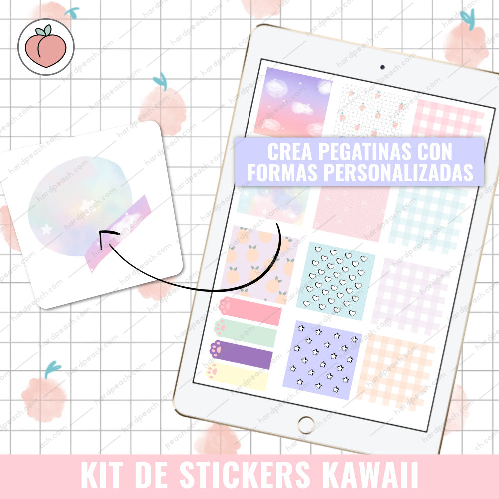KIT DE STICKERS KAWAII | PEGATINAS DIGITALES