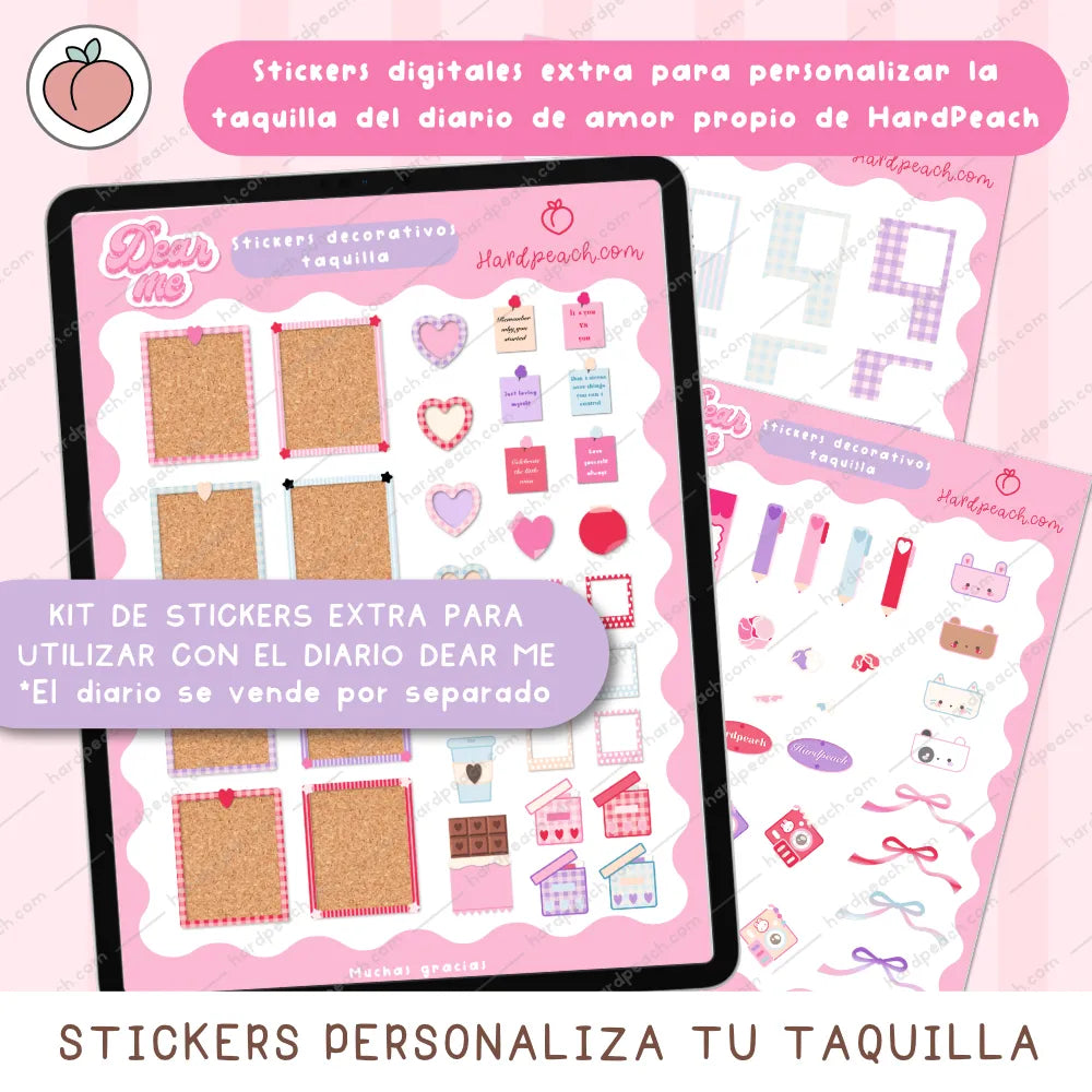 stickers digitales de amor propio