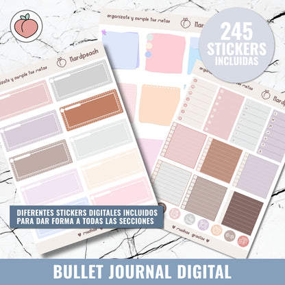 DIGITAL BULLET JOURNAL | SEA FOAM - Spanish version