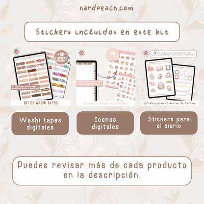 KIT ENTRE LIBROS Y SERIES: diario de lectura, diario de series y stickers extra