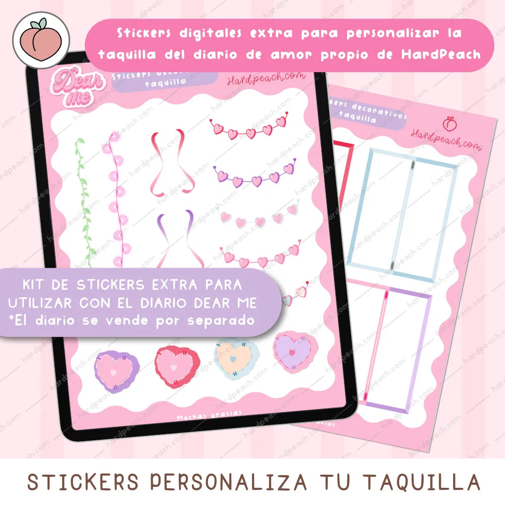 stickers digitales del diario de gratitud