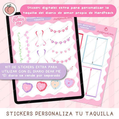 stickers digitales del diario de gratitud