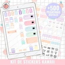 Load image into Gallery viewer, KAWAII STICKER KIT | DIGITAL STICKERS - Spanish version
