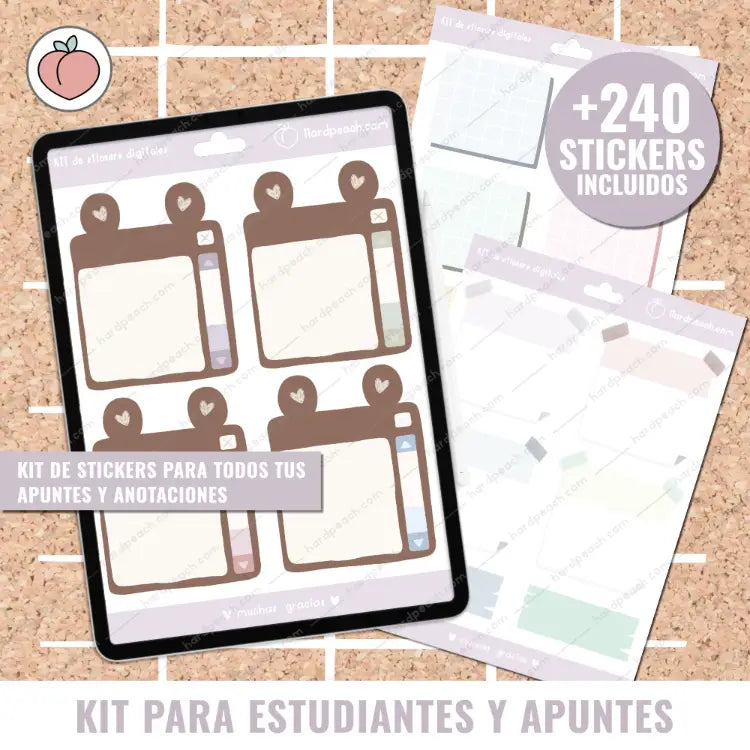 Stickers digitales para estudiantes