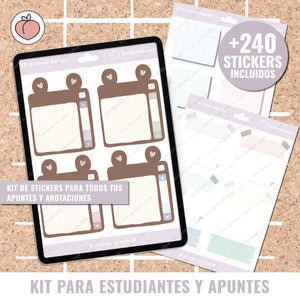 Stickers digitales para estudiantes