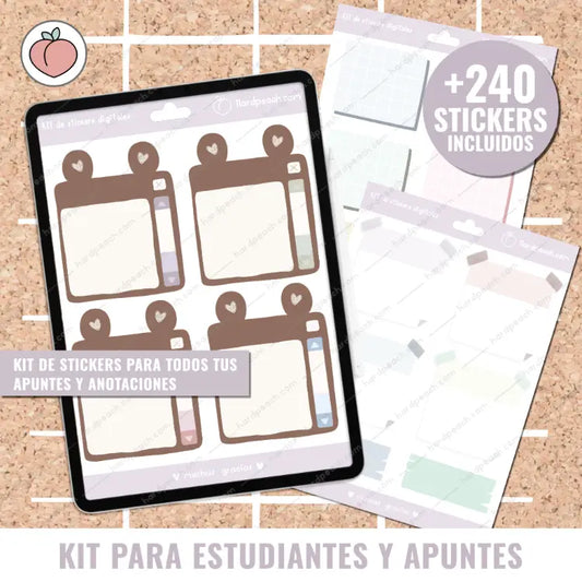 Stickers digitales para estudiantes
