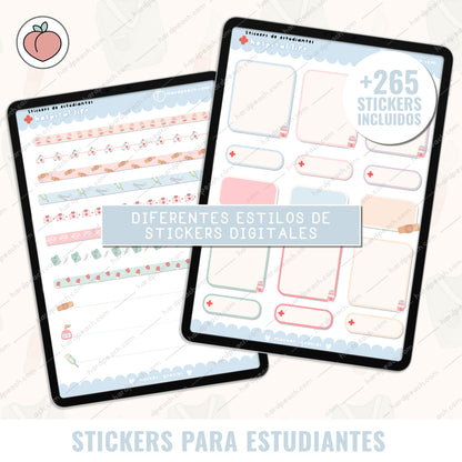 KIT DE STICKERS APUNTES DE MEDICINA: Edición hospital life. Ideal para estudiantes de enfermería, medicina y ciencias de la salud