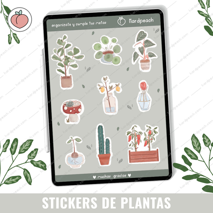 stickers digitales plantas