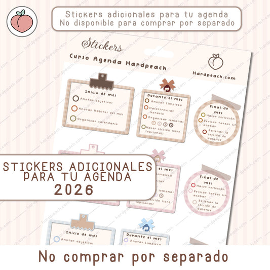 STICKERS EXTRA AGENDA HARDPEACH (No disponible para comprar por separado)