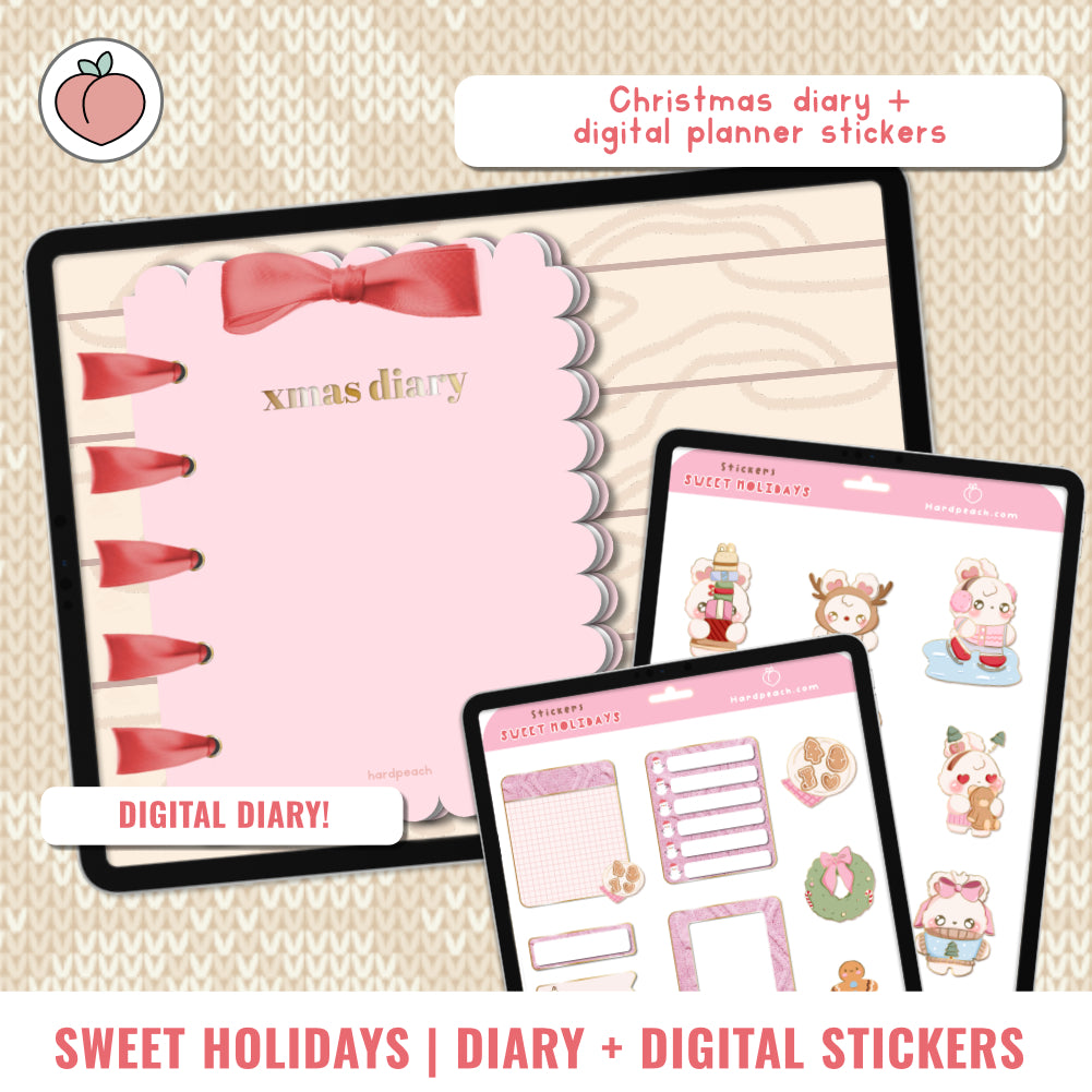 CHRISTMAS DIGITAL DIARY + STICKERS WITH CLOUD | SWEET HOLIDAYS