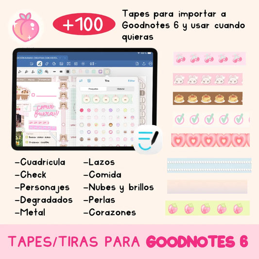 tapes tiras para goodnotes 6