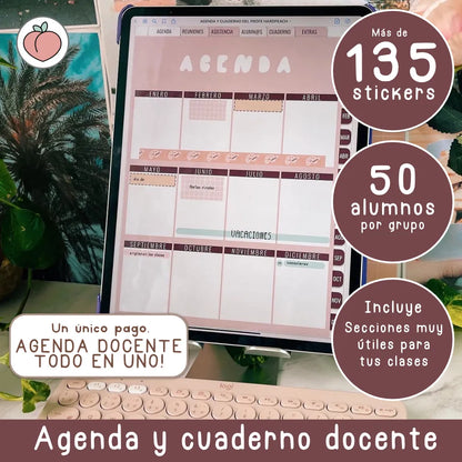 Teacher planner en español con agenda para profesores digital